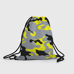 Рюкзак-мешок Yellow & Grey Camouflage, цвет: 3D-принт
