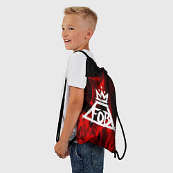 Рюкзак-мешок Fall Out Boy: Red Flame, цвет: 3D-принт — фото 2