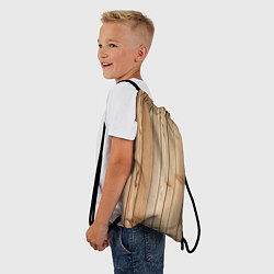 Рюкзак-мешок Деревянная обшивка, цвет: 3D-принт — фото 2
