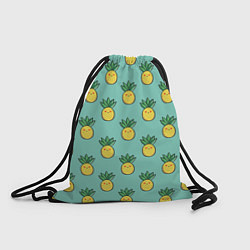 Рюкзак-мешок Веселые ананасы, цвет: 3D-принт