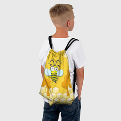 Рюкзак-мешок Веселая пчелка, цвет: 3D-принт — фото 2