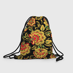 Рюкзак-мешок Желтая хохлома, цвет: 3D-принт