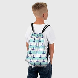 Рюкзак-мешок Морские якоря, цвет: 3D-принт — фото 2