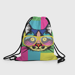 Рюкзак-мешок Поп-арт котик, цвет: 3D-принт