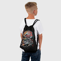 Рюкзак-мешок Череп с тату дракона, цвет: 3D-принт — фото 2