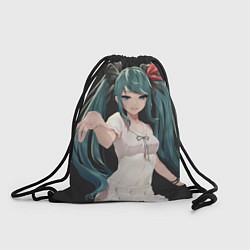 Рюкзак-мешок Hatsune Miku, цвет: 3D-принт