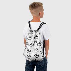 Рюкзак-мешок Marshmello: White Pattern, цвет: 3D-принт — фото 2