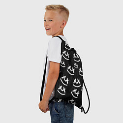 Рюкзак-мешок Marshmello: Black Pattern, цвет: 3D-принт — фото 2