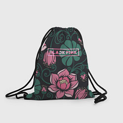 Рюкзак-мешок Black Pink: Delicate Flowers, цвет: 3D-принт