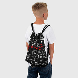 Рюкзак-мешок E=mc2: Black Style, цвет: 3D-принт — фото 2