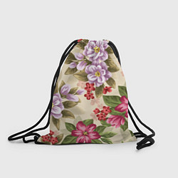 Рюкзак-мешок Цветочный мотив, цвет: 3D-принт