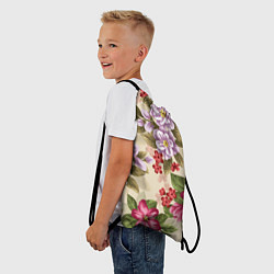 Рюкзак-мешок Цветочный мотив, цвет: 3D-принт — фото 2
