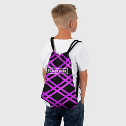 Рюкзак-мешок Black Pink: Neon Lines, цвет: 3D-принт — фото 2