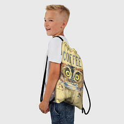 Рюкзак-мешок Owls like coffee, цвет: 3D-принт — фото 2