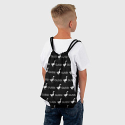 Рюкзак-мешок GUSSI: Black Pattern, цвет: 3D-принт — фото 2