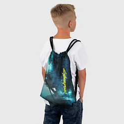 Рюкзак-мешок Cyberpunk 2077: Techno, цвет: 3D-принт — фото 2
