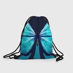 Рюкзак-мешок Голубая бабочка, цвет: 3D-принт