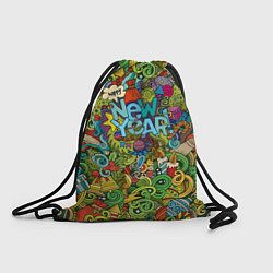 Рюкзак-мешок New Year Art, цвет: 3D-принт