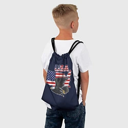 Рюкзак-мешок USA - flag and eagle, цвет: 3D-принт — фото 2