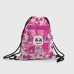 Рюкзак-мешок Marshmello: Pink Fashion, цвет: 3D-принт