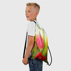 Рюкзак-мешок Цветущие тюльпаны, цвет: 3D-принт — фото 2