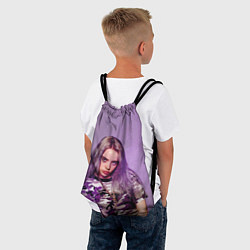 Рюкзак-мешок Billie Eilish: Violet Fashion, цвет: 3D-принт — фото 2