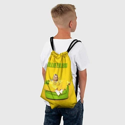 Рюкзак-мешок Billie Eilish: Yellow Mood, цвет: 3D-принт — фото 2