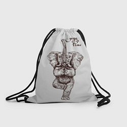 Рюкзак-мешок Yoga time - elephant, цвет: 3D-принт