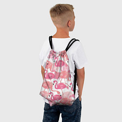 Рюкзак-мешок Рай фламинго, цвет: 3D-принт — фото 2