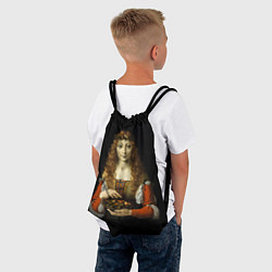 Рюкзак-мешок Девушка с вишнями, цвет: 3D-принт — фото 2