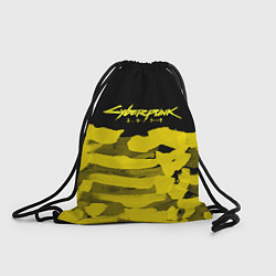 Рюкзак-мешок Cyberpunk 2077: Black & Yellow, цвет: 3D-принт