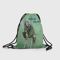 Рюкзак-мешок Billie Eilish: Green Motive, цвет: 3D-принт