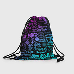 Рюкзак-мешок ЛОГОТИПЫ РОК ГРУПП, цвет: 3D-принт