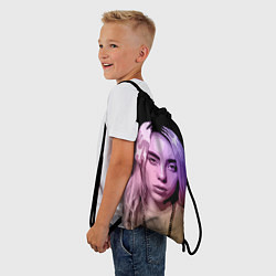 Рюкзак-мешок BILLIE EILISH: Violet Mood, цвет: 3D-принт — фото 2