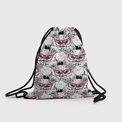 Рюкзак-мешок Совы в очках, цвет: 3D-принт
