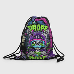 Рюкзак-мешок Череп и лонгборд, цвет: 3D-принт