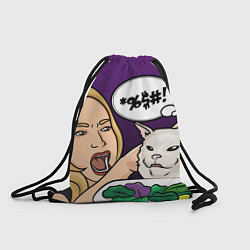 Рюкзак-мешок Woman yelling at a cat, цвет: 3D-принт
