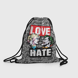 Рюкзак-мешок Love Hate, цвет: 3D-принт
