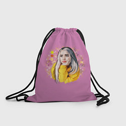 Рюкзак-мешок Billie Eilish Pink Art, цвет: 3D-принт