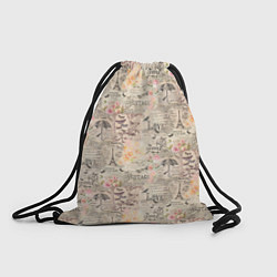 Рюкзак-мешок Paris vintage theme, цвет: 3D-принт