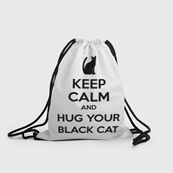 Рюкзак-мешок Обними своего черного кота, цвет: 3D-принт