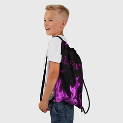 Рюкзак-мешок LIL PEEP FIRE, цвет: 3D-принт — фото 2