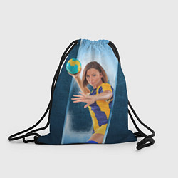Рюкзак-мешок Гандболистка, цвет: 3D-принт