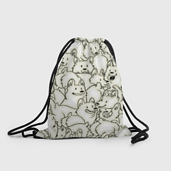 Рюкзак-мешок Корги ЧБ, цвет: 3D-принт