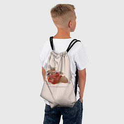 Рюкзак-мешок КОРГИ И МЫШАТА, цвет: 3D-принт — фото 2