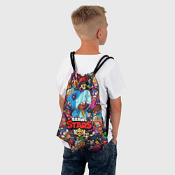 Рюкзак-мешок BRAWL STARS: LEON SHARK, цвет: 3D-принт — фото 2
