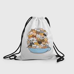 Рюкзак-мешок Котоколлаж 06, цвет: 3D-принт