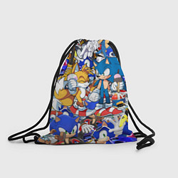 Рюкзак-мешок SONIC PATTERN, цвет: 3D-принт