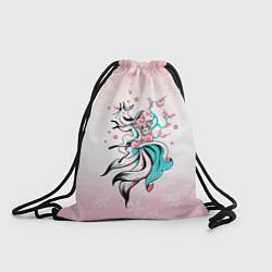 Рюкзак-мешок ЛИСА И САКУРА, цвет: 3D-принт