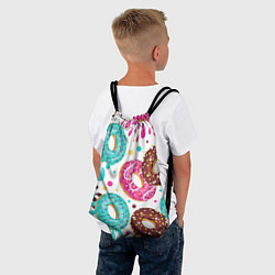 Рюкзак-мешок Любитель пончиков, цвет: 3D-принт — фото 2